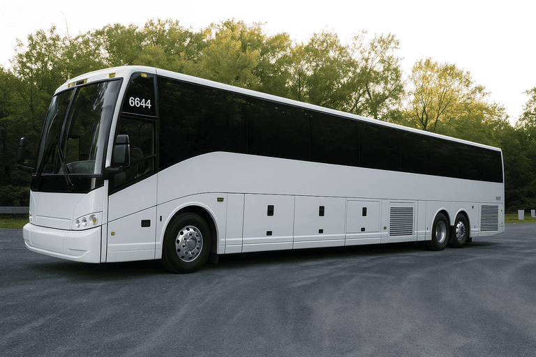 exterior of Charter Bus Rental Gardena coach bus