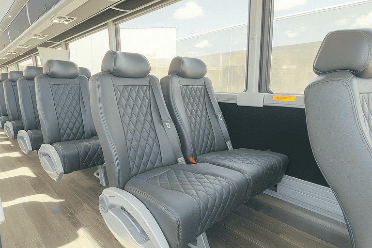 interior of Charter Bus Rental Gardena charter bus