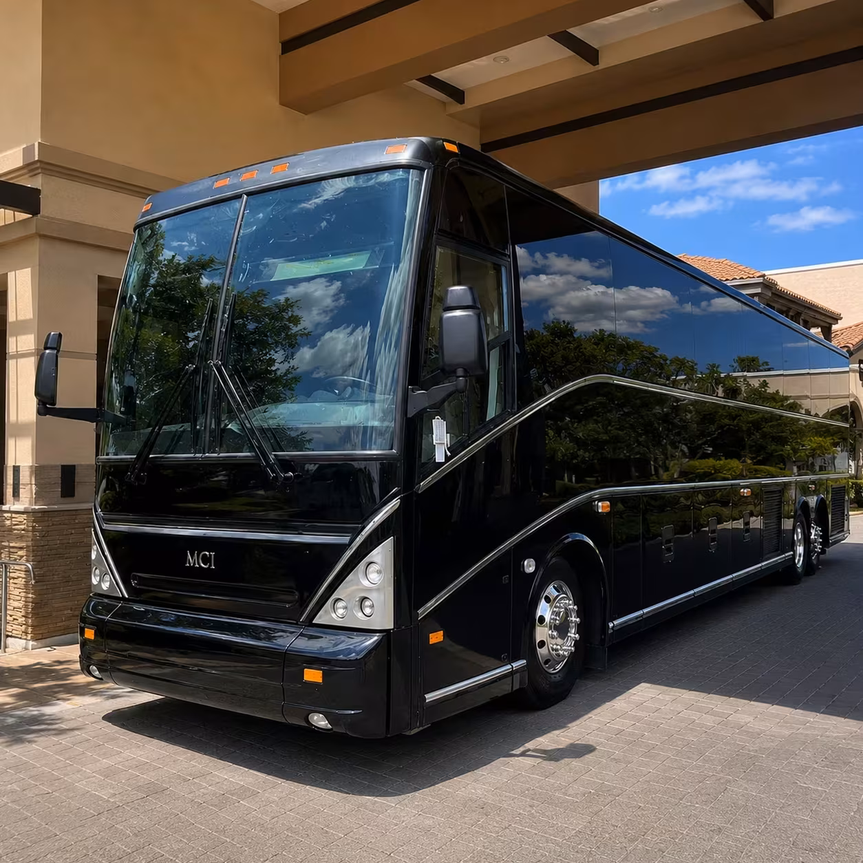 corporate event and employee shuttle buses in gardena